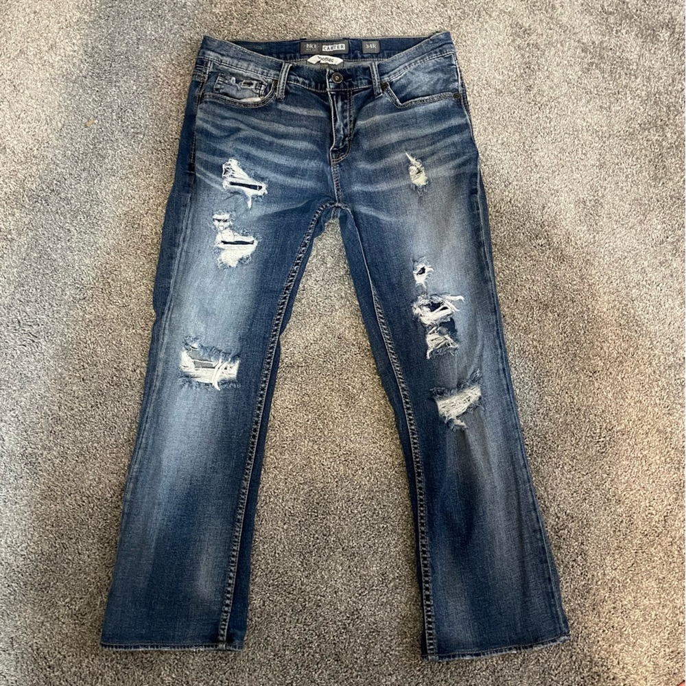 Mens Carter Buckle Jeans